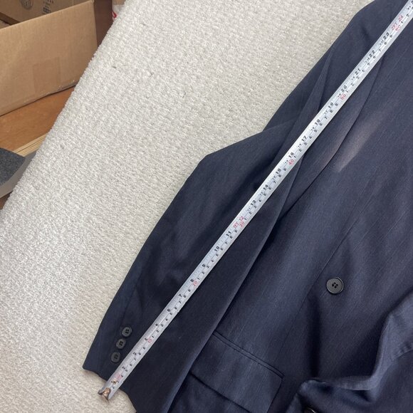 Henley Canada Blue Wool Double Breasted Suit Jacket Men’s 39R + 33W Pants Set - Picture 14 of 16